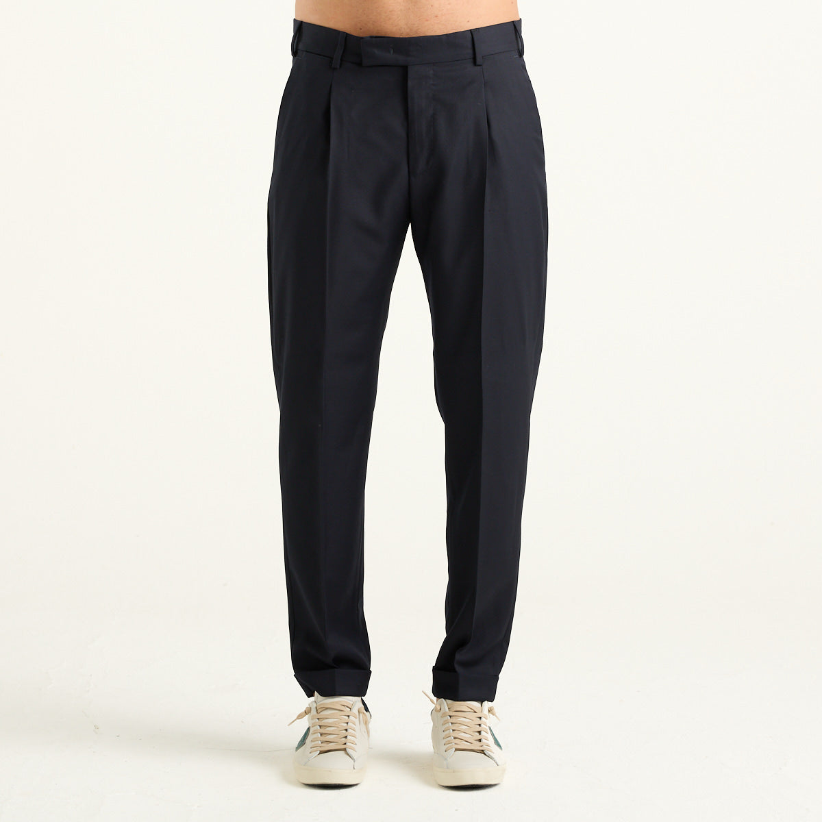 PT Torino Rebel Pantalone Uomo Blu Navy con Pinces