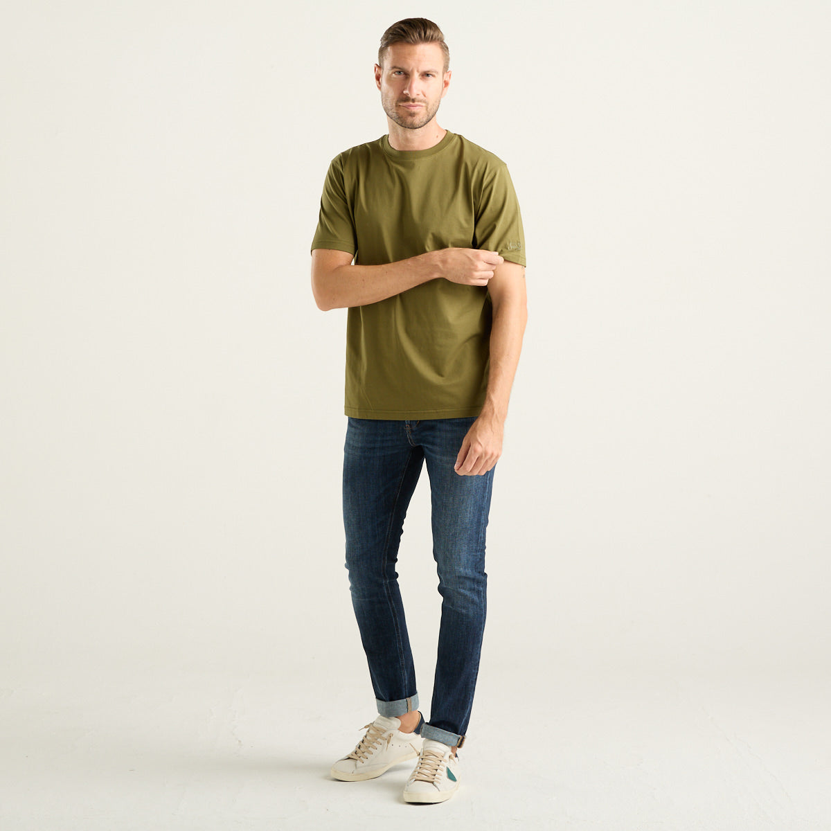 MC2 Saint Barth Every T-Shirt Uomo Verde Oliva con Logo