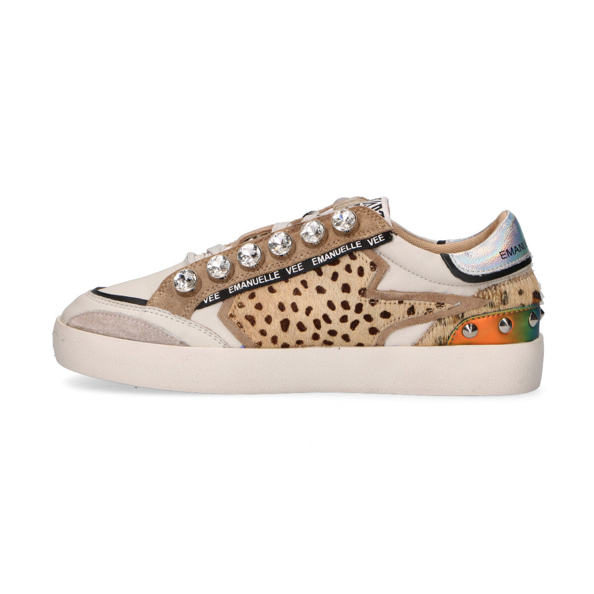 Emanuelle Vee sneaker Olivia strass animalier