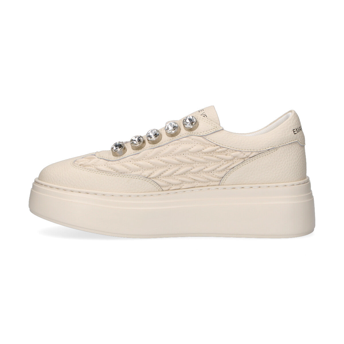 Emanuelle Vee sneaker pelle trapuntata avorio