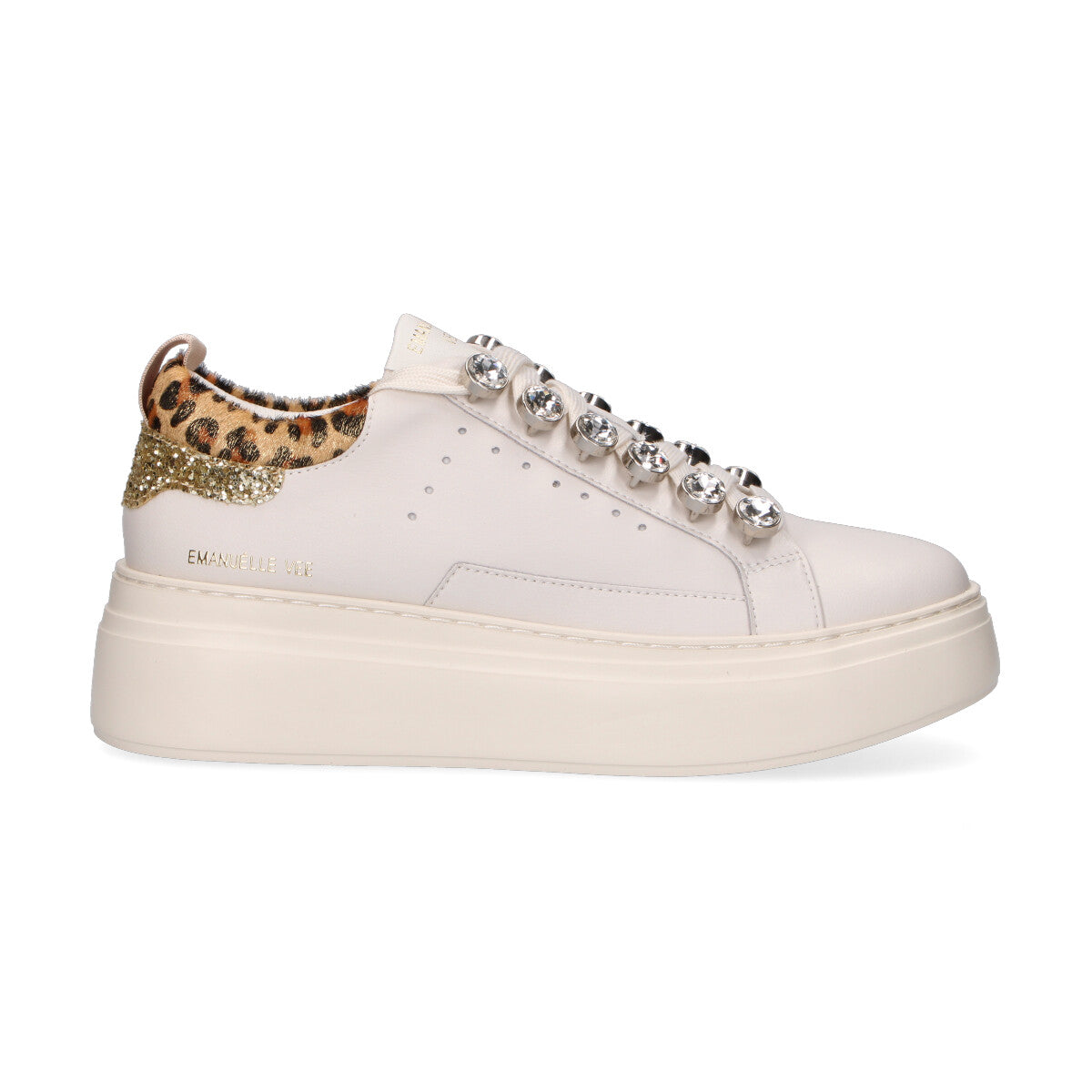 Emanuelle Vee sneaker cavallino pelle bianca
