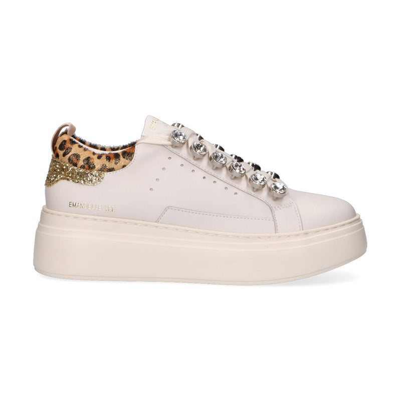 Emanuelle Vee sneaker cavallino pelle bianca
