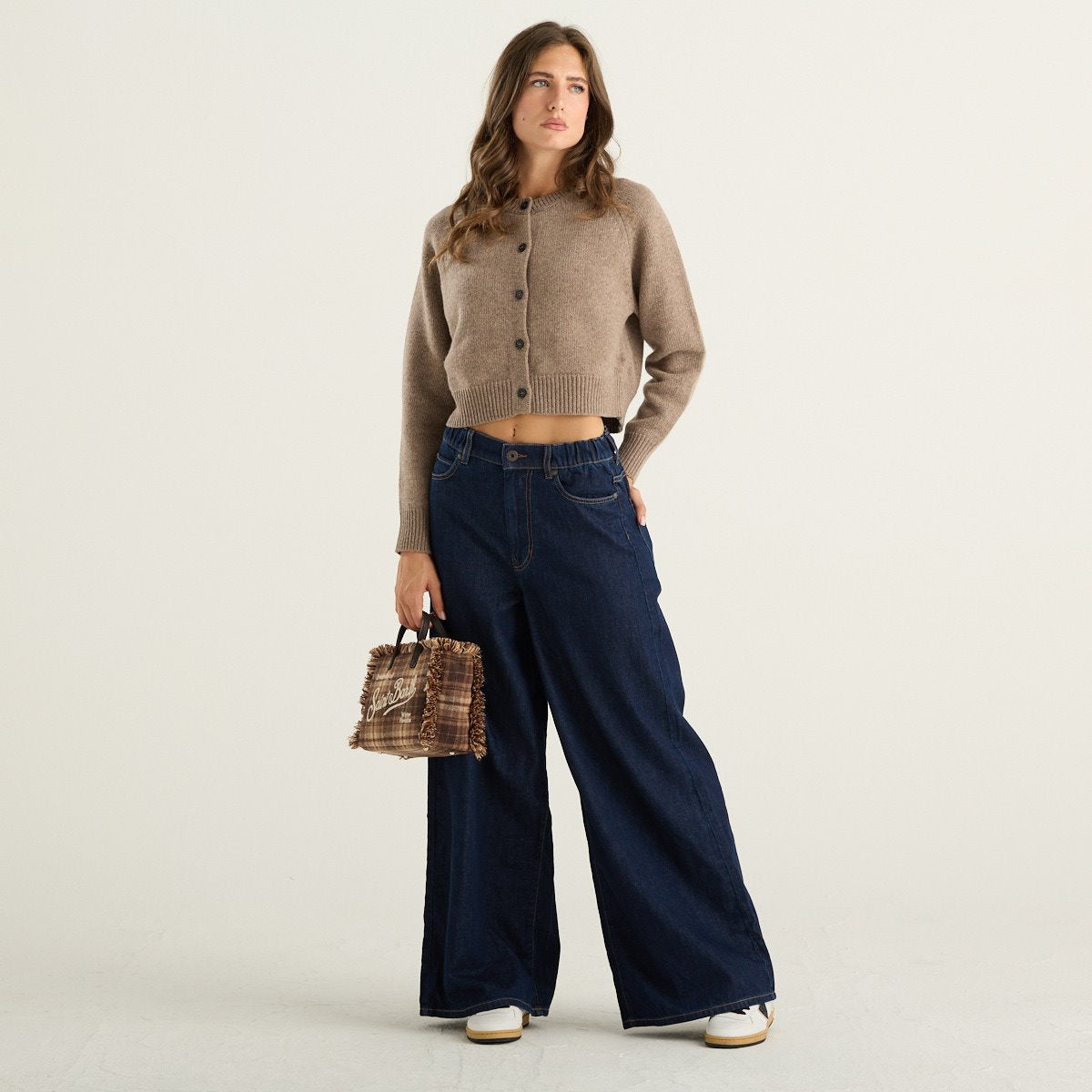 Weekend Max Mara cardigan donna Ombrosa in lana vergine beige