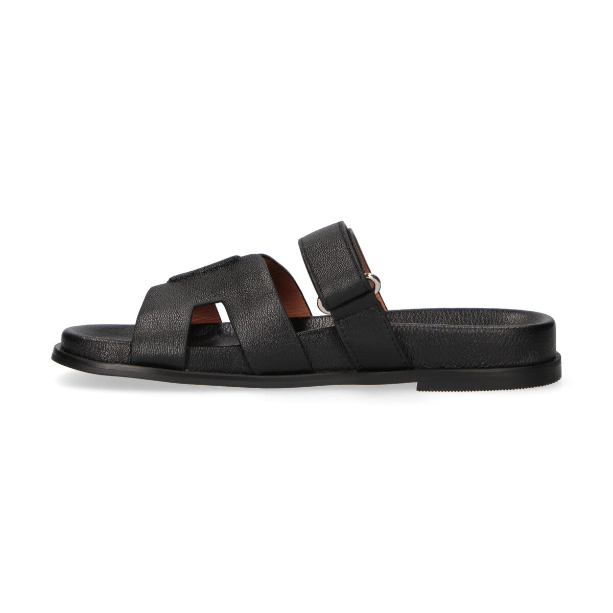 Bibi Lou sandalo con strappo in pelle nera