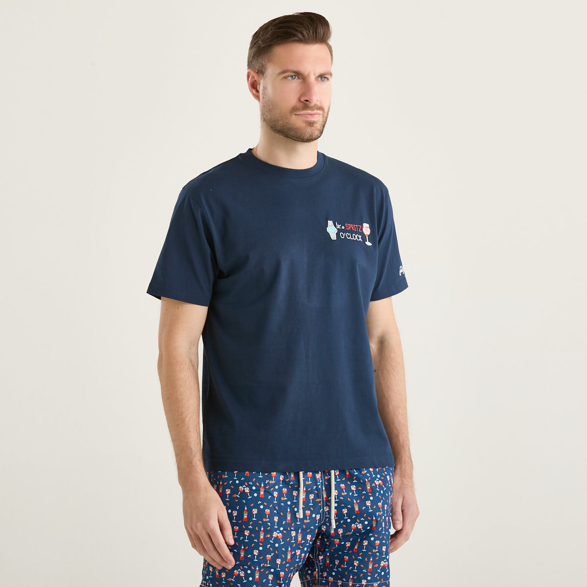 Mc2 Saint Barth t-shirt spritz clock blu