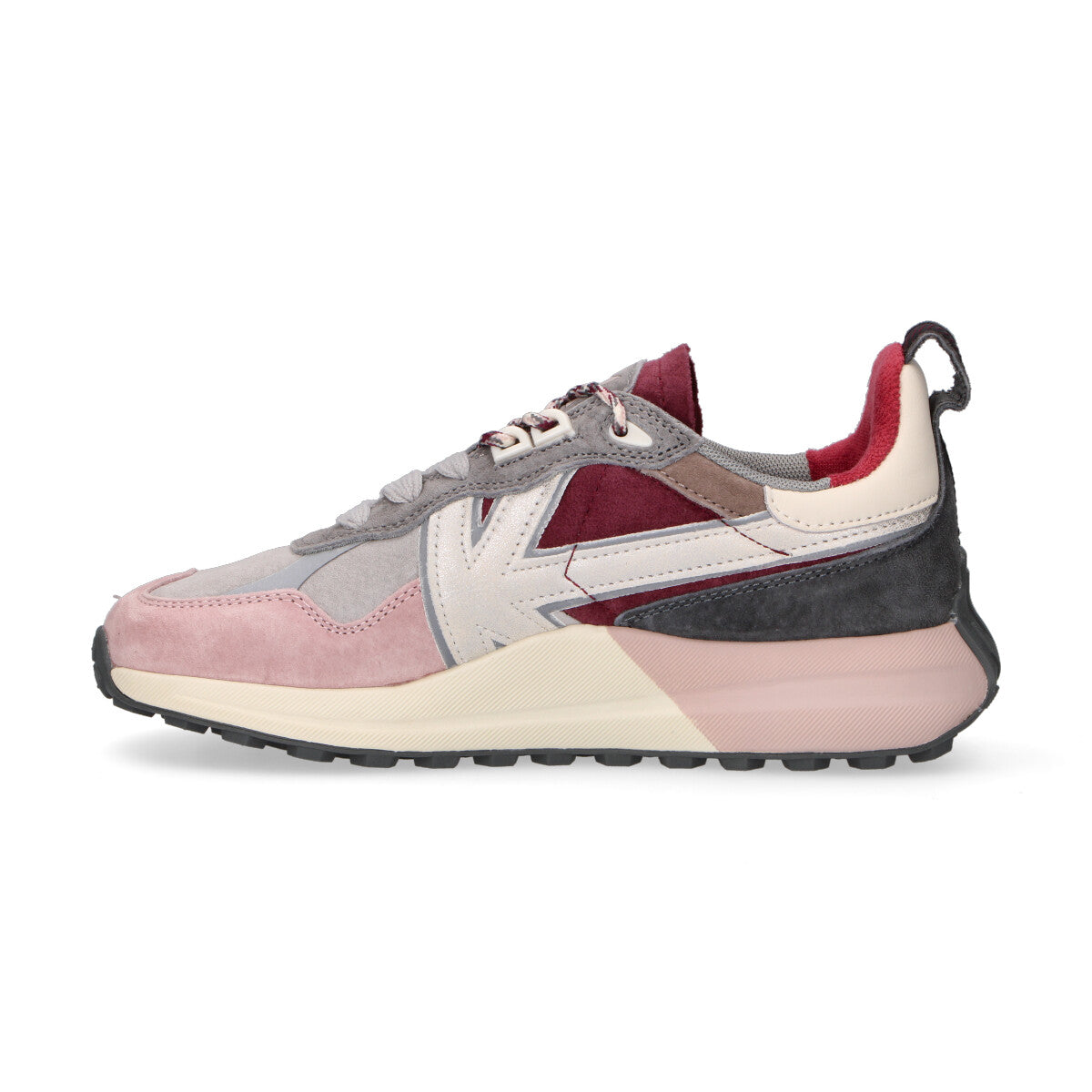 Kaotiko sneaker Detroit Multi in camoscio rosa
