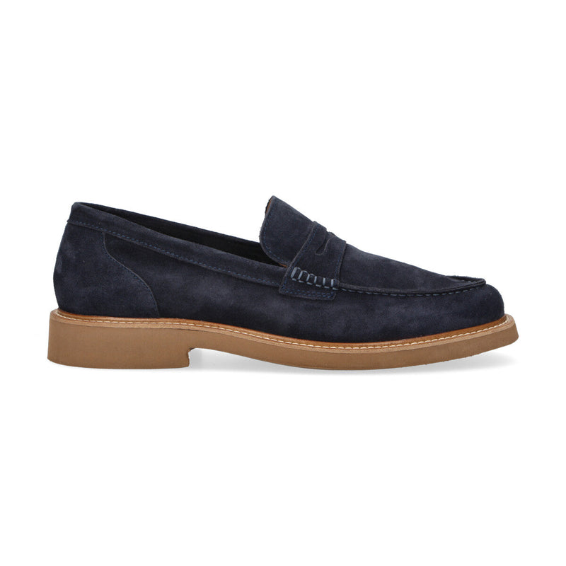 Bekk mocassino Mok camoscio blu