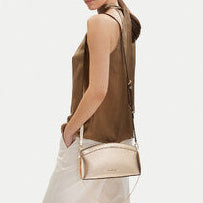 Michael Kors borsa Athena in pelle oro