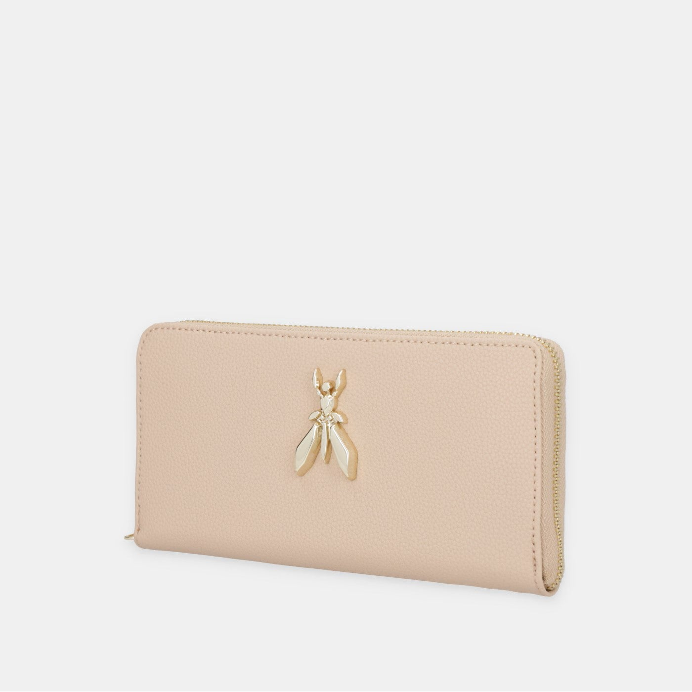 Patrizia Pepe portafoglio Fly in pelle martellata beige