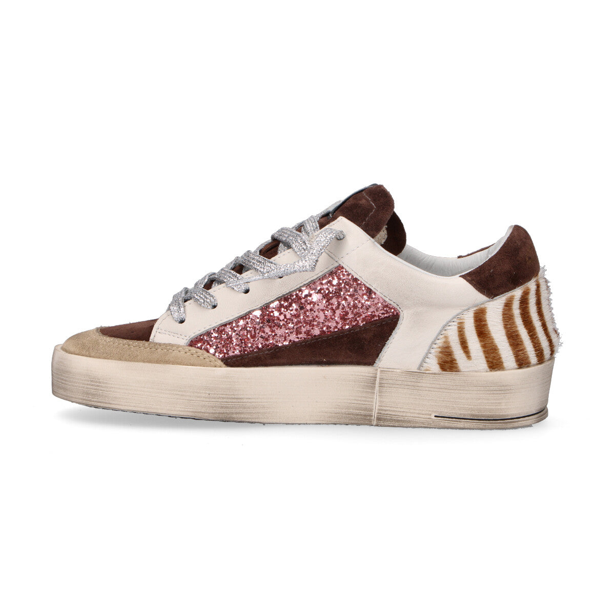 4B12 sneaker Kyle in cavallino marrone