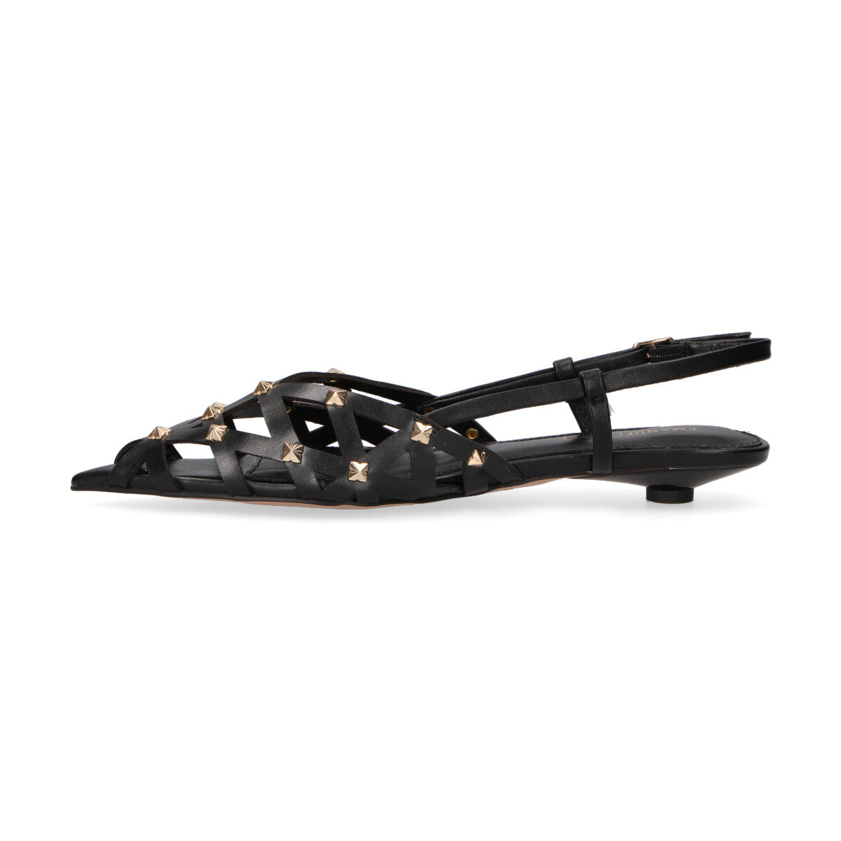 Emanuelle Vee chanel Viola in pelle nera con borchie