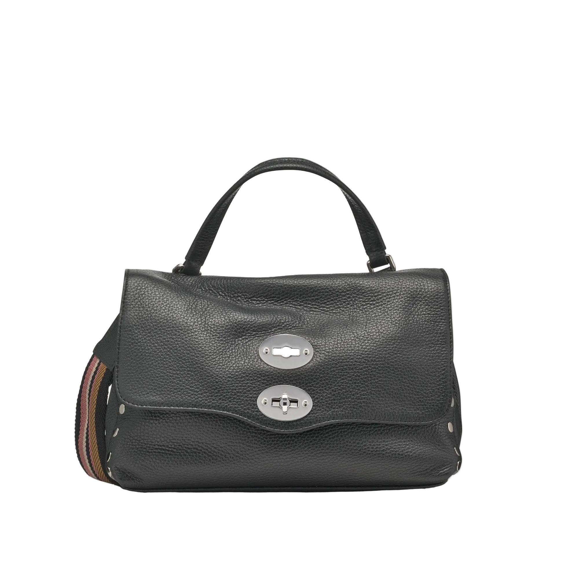 Zanellato borsa Postina Daily giorno Small pelle martellata nera