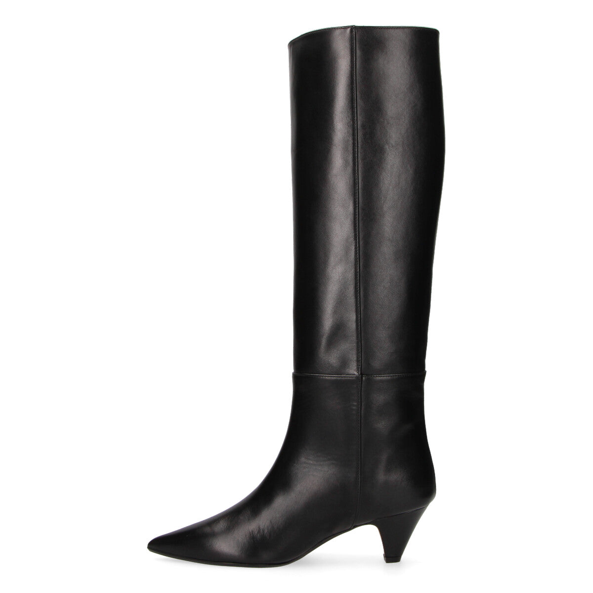 Anna F stivale in pelle nera