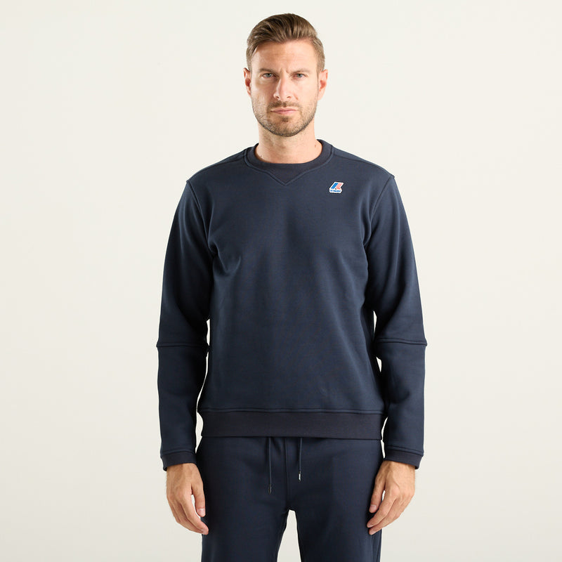 K-Way Nael Brushed Felpa Girocollo Uomo Blu Scuro