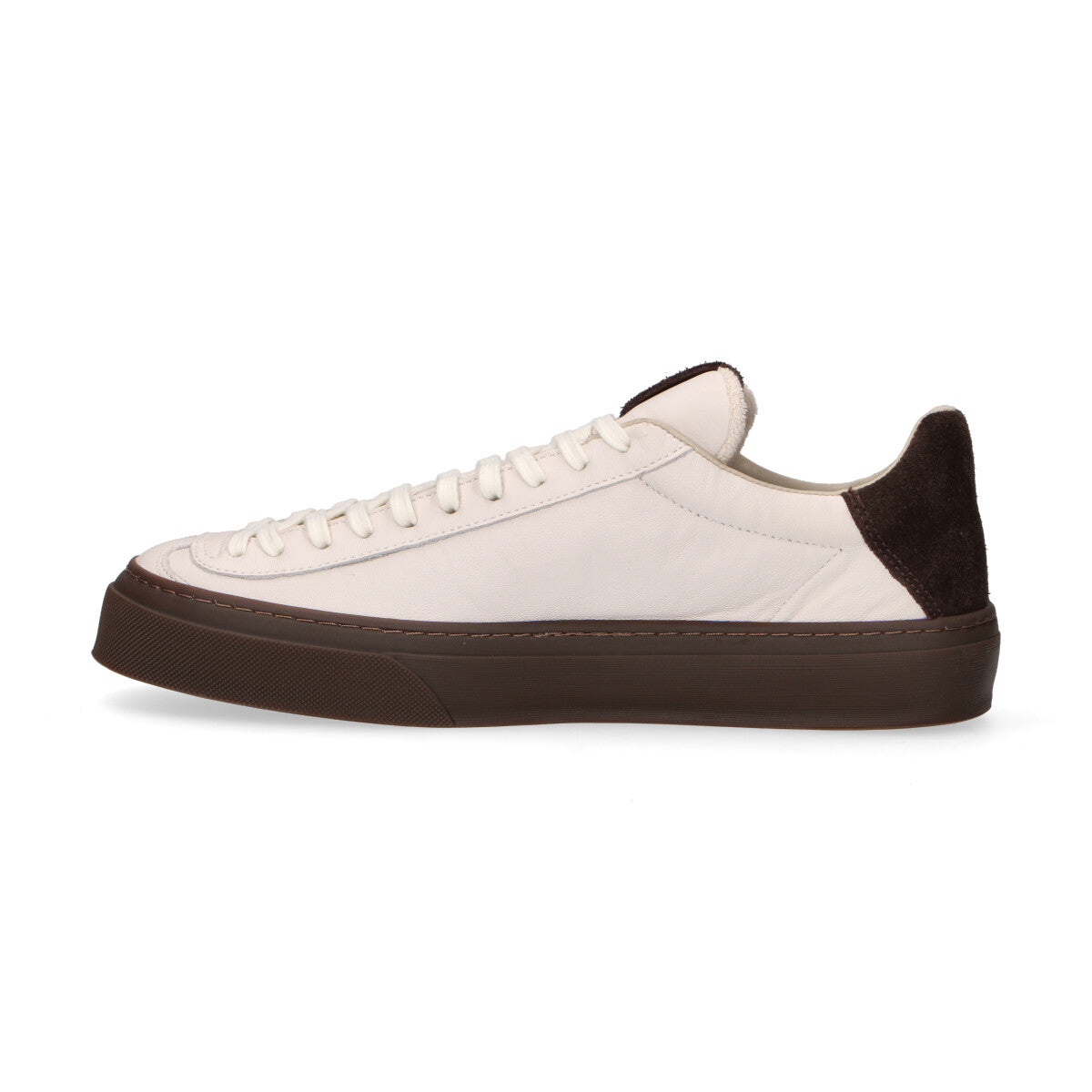 Aqva Alta sneaker Doge in pelle bianca e marrone