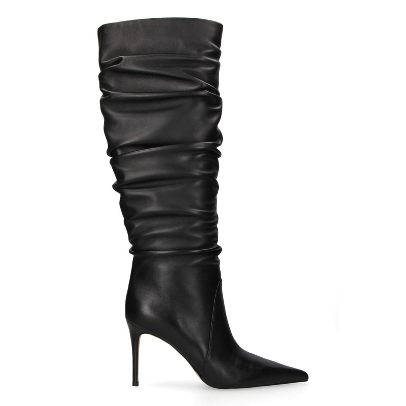 Michael Kors stivale Dawn Heeled in pelle nera