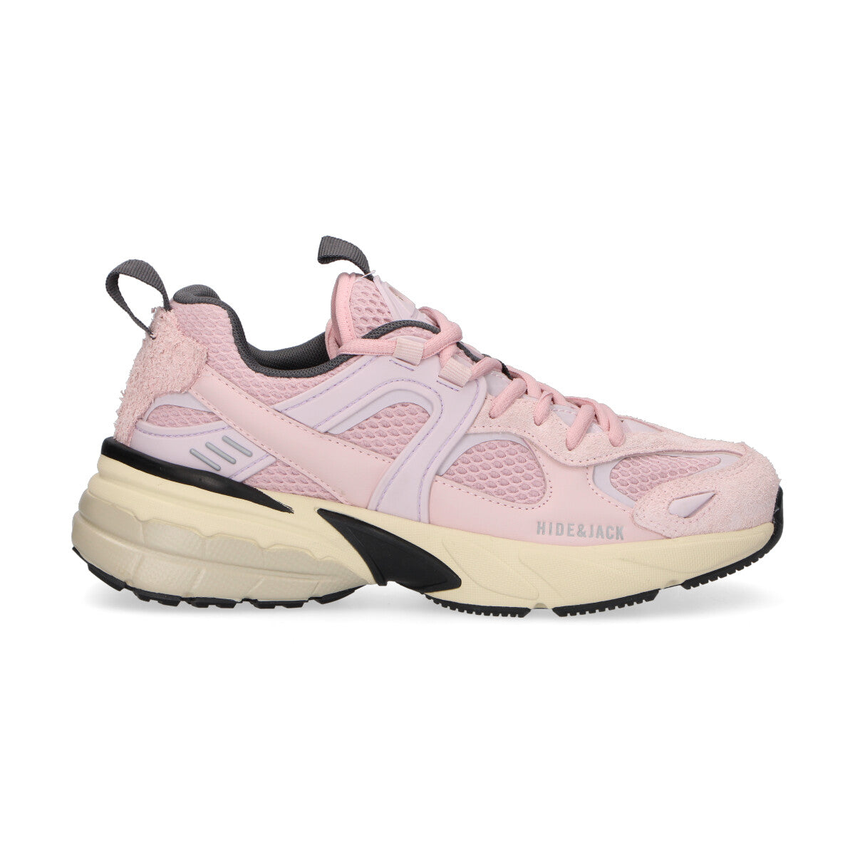 Hide&Jack sneaker Running 2000 in pelle,camoscio,nylon e gomma rosa
