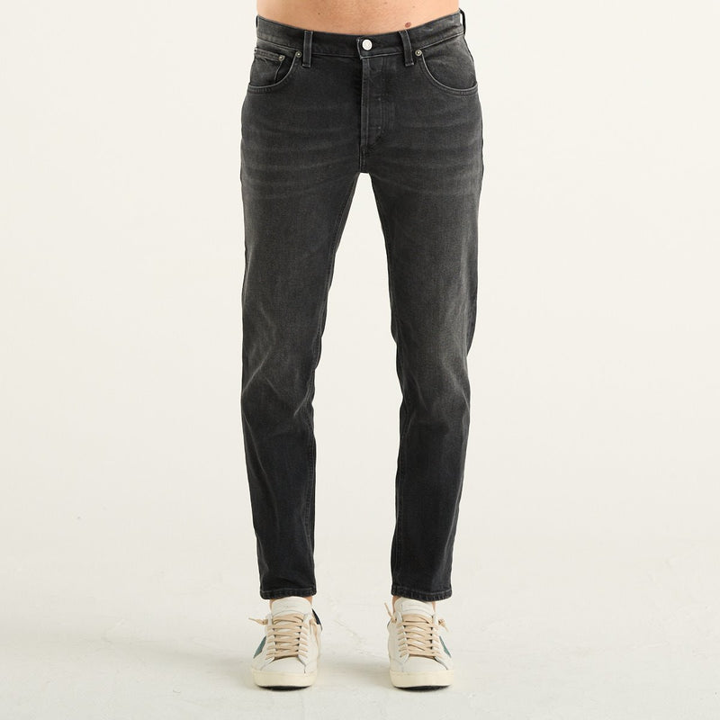 Dondup jeans uomo Brighton carrot fit nero lavato