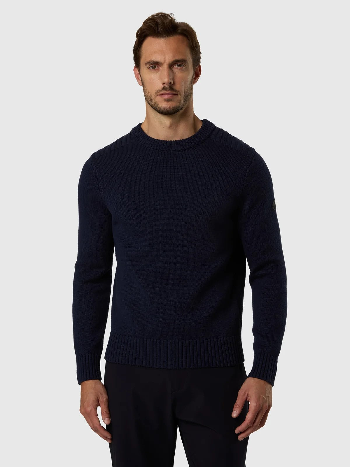 North Sails North Sails maglione a maglia grossa in cotone biologico navy blue