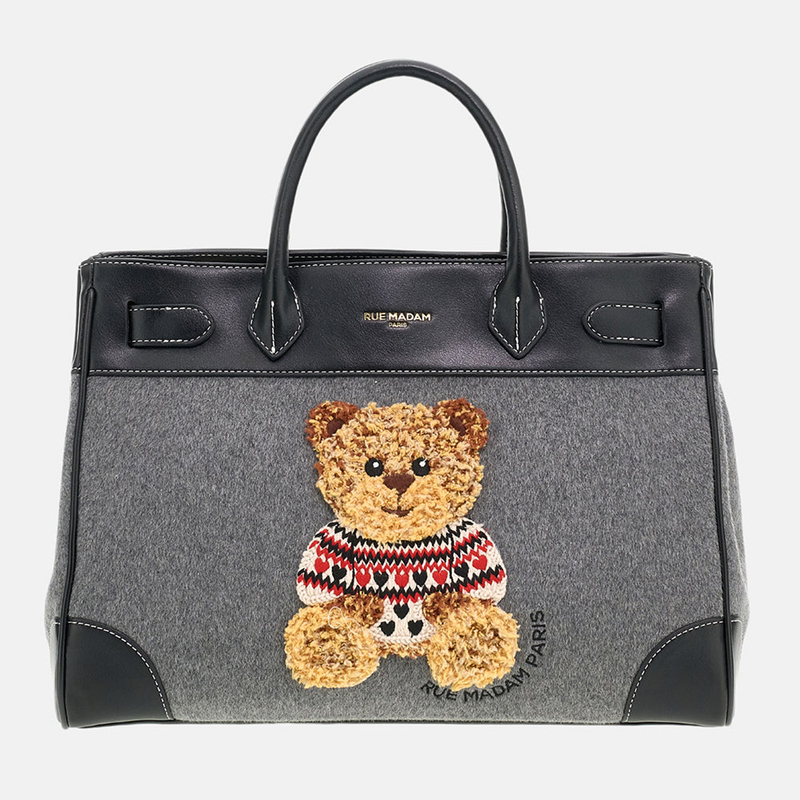 Rue Madam Paris Marvin Love Tote Bag grigia