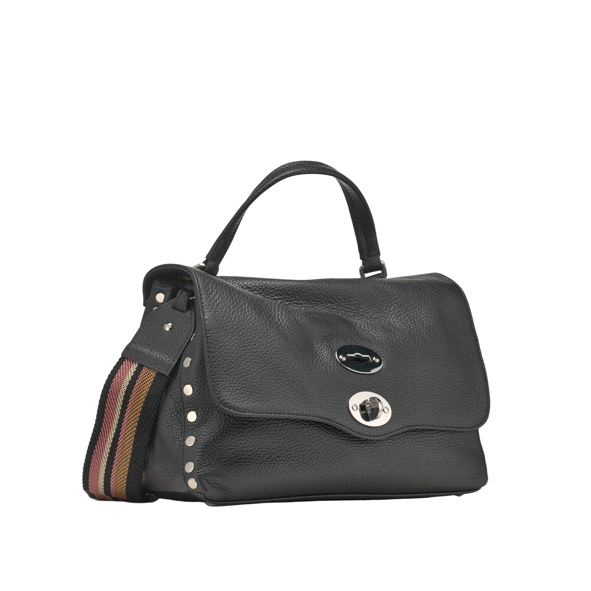 Zanellato borsa Postina Daily giorno Small pelle martellata nera