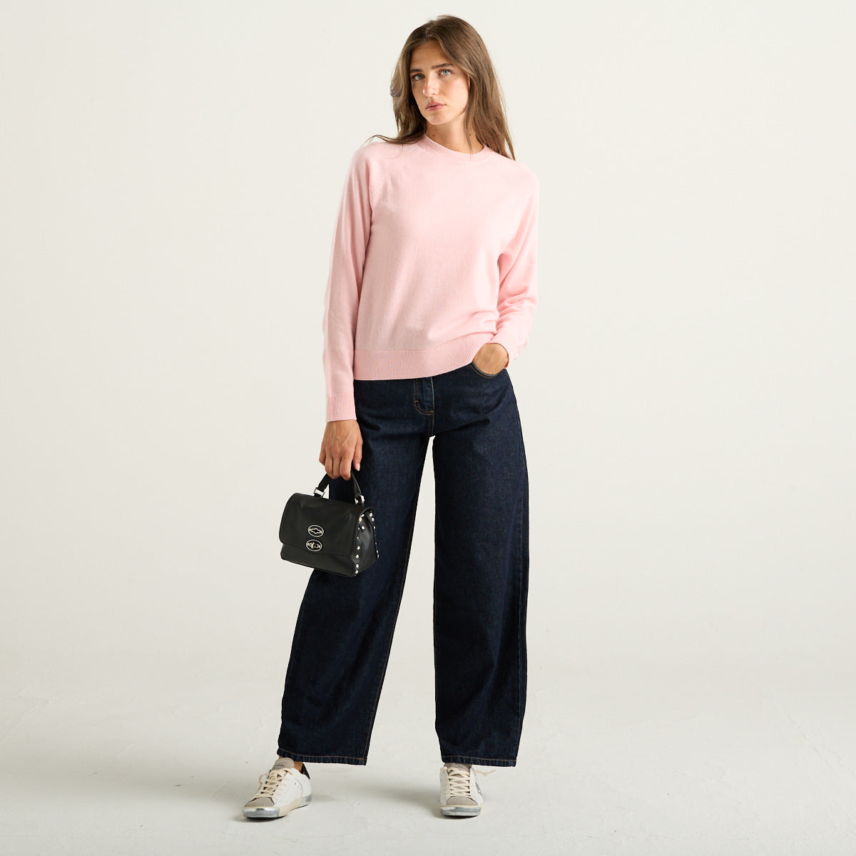 Haveone Jeans Donna Wide Leg Blu Scuro