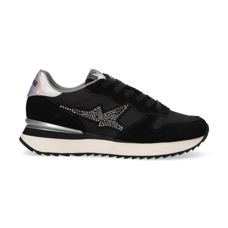 Sun68 sneaker Stargirl Strass in nylon nera