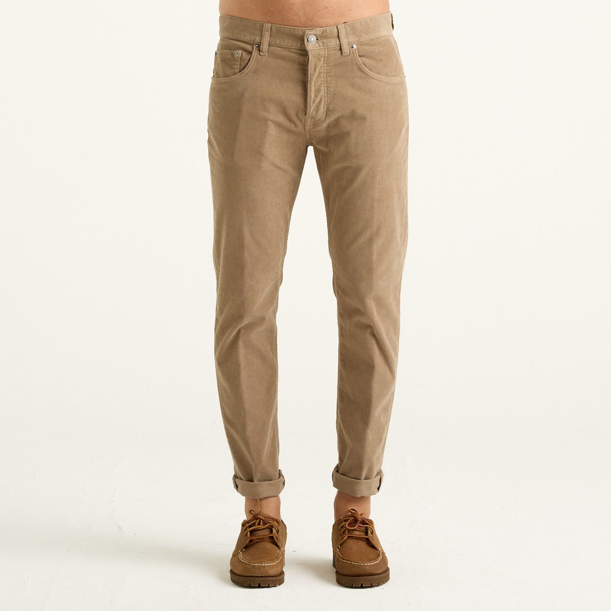 Dondup Icon Pantalone Uomo in Velluto Beige