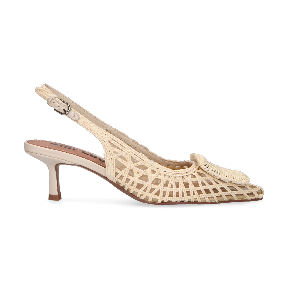 Bibi Lou chanel intrecciata in rafia beige