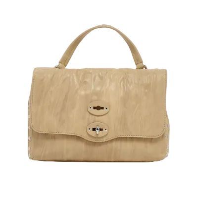 Zanellato borsa Postina S Plissè beige Lio grande