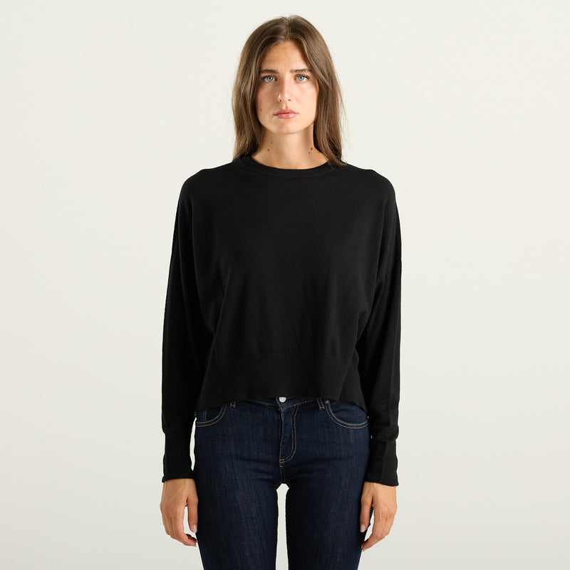 Souvenir maglia girocollo oversize nera