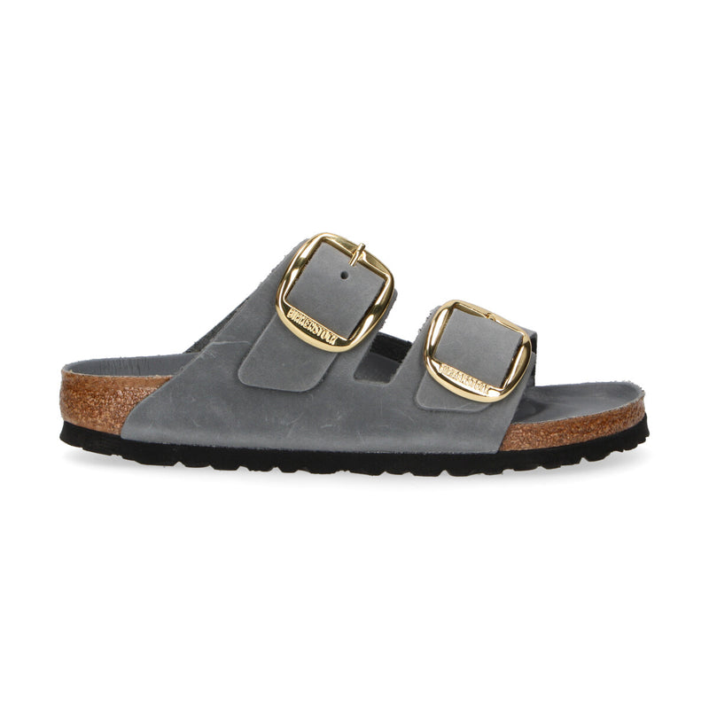Birkenstock ciabatta Arizona Big Buckle grigia