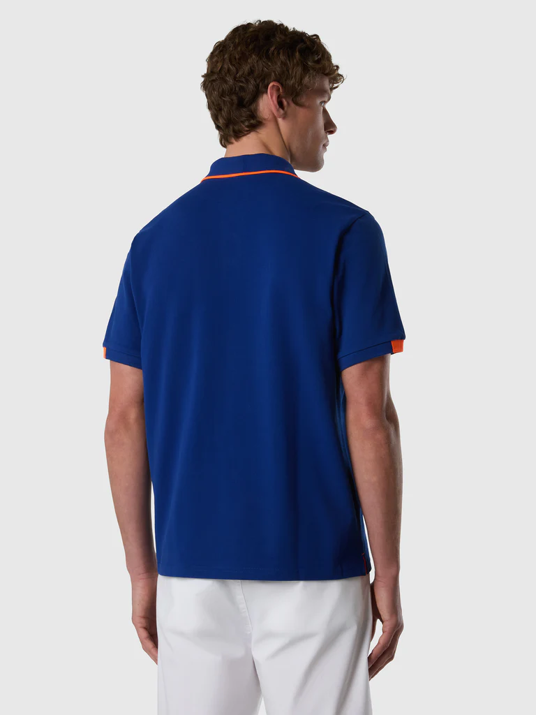 North Sails polo con dettagli fluo blu