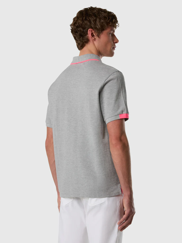 North Sails polo con dettagli fluo grigio
