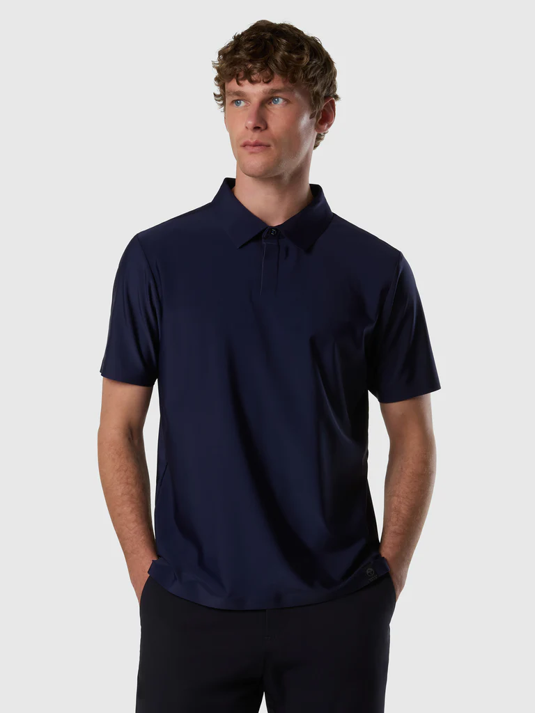 North Sails polo in nylon stretch blu