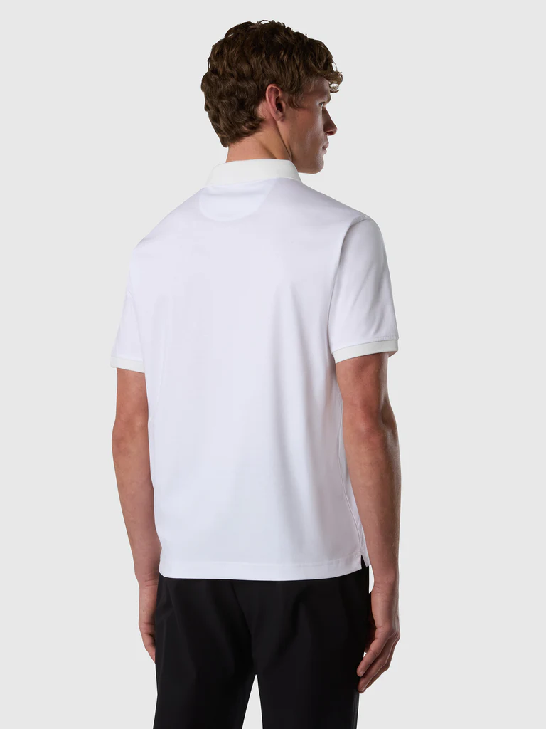 North Sails polo in jersey di modal bianca