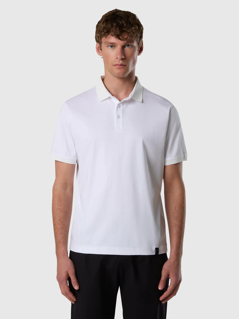 North Sails polo in jersey di modal bianca