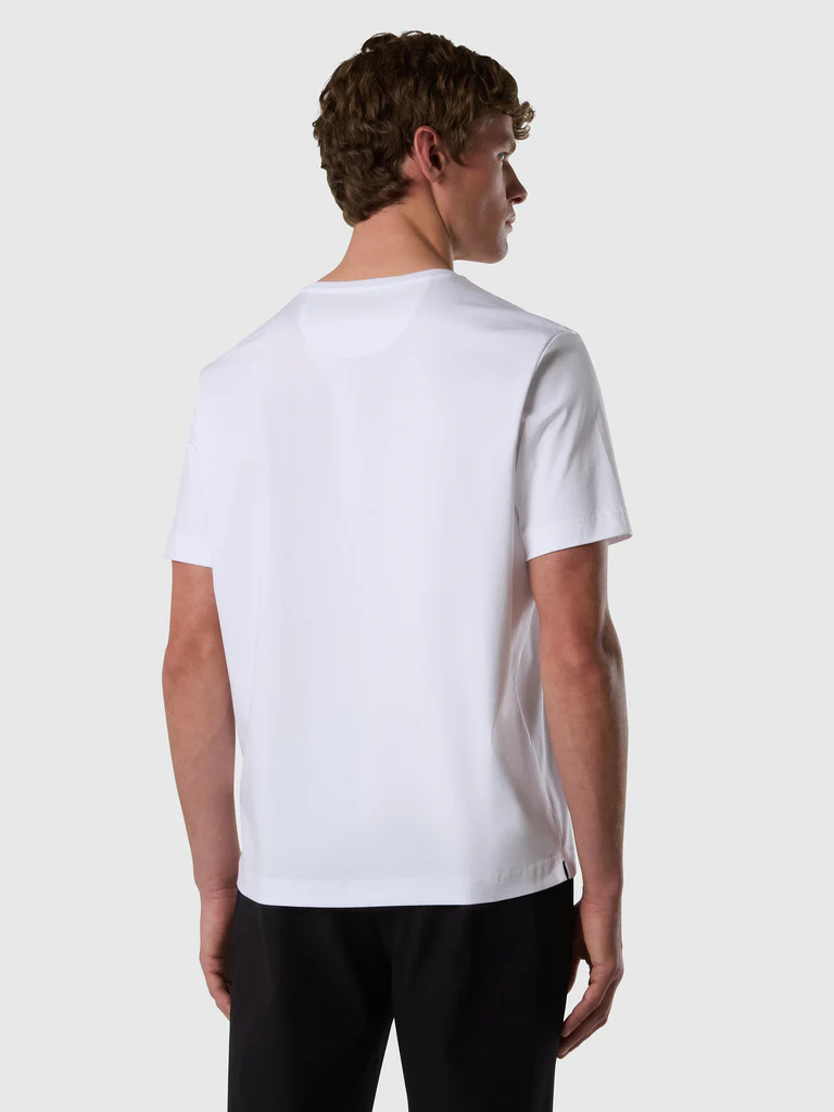 North Sails T-shirt in jersey di modal bianca