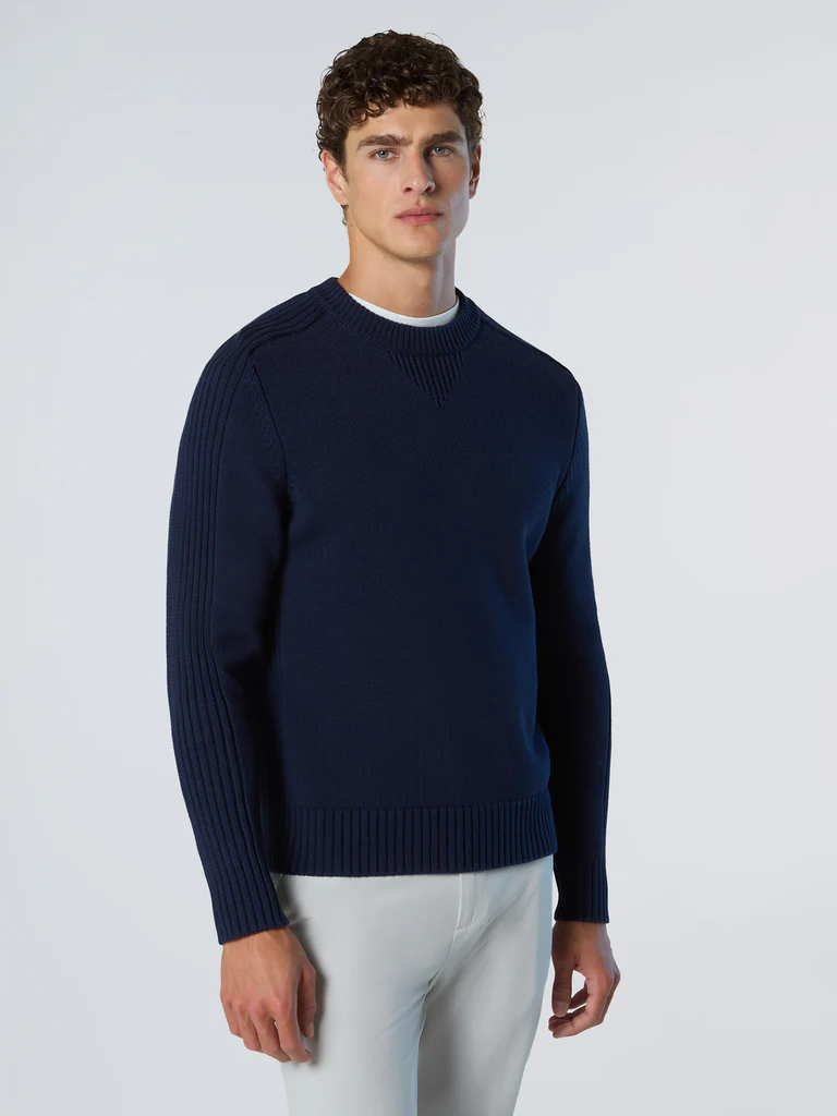North Sails Maglione misto cotone organico blu
