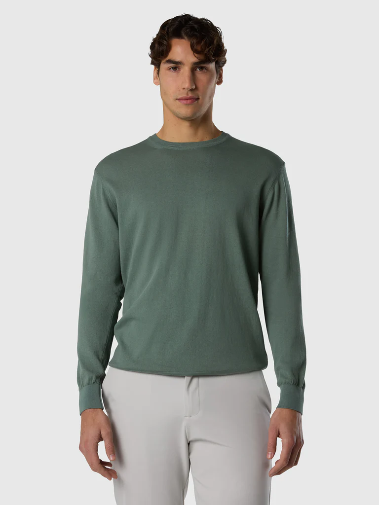 North Sails maglione girocollo jersey cotone verde