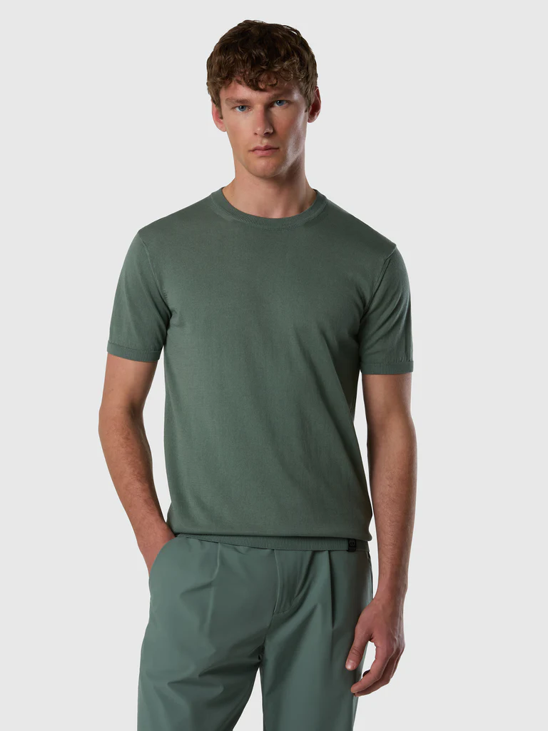 North Sails t-shirt girocollo jersey cotone verde