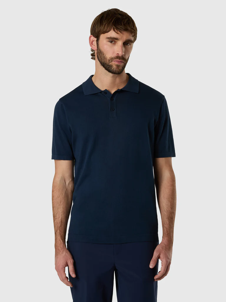 North Sails polo in jersey di cotone blu