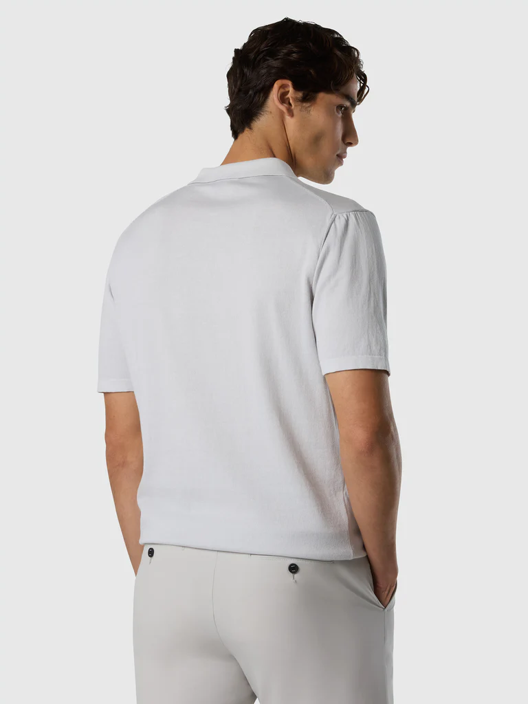 North Sails polo in jersey di cotone grigia