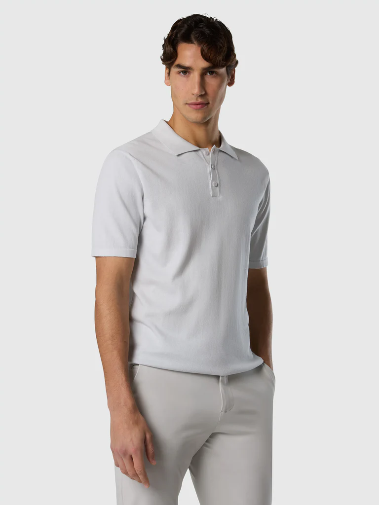 North Sails polo in jersey di cotone grigia