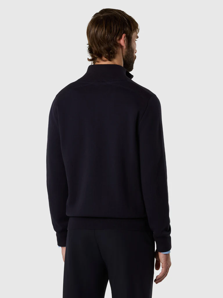 North Sails cardigan con zip blu