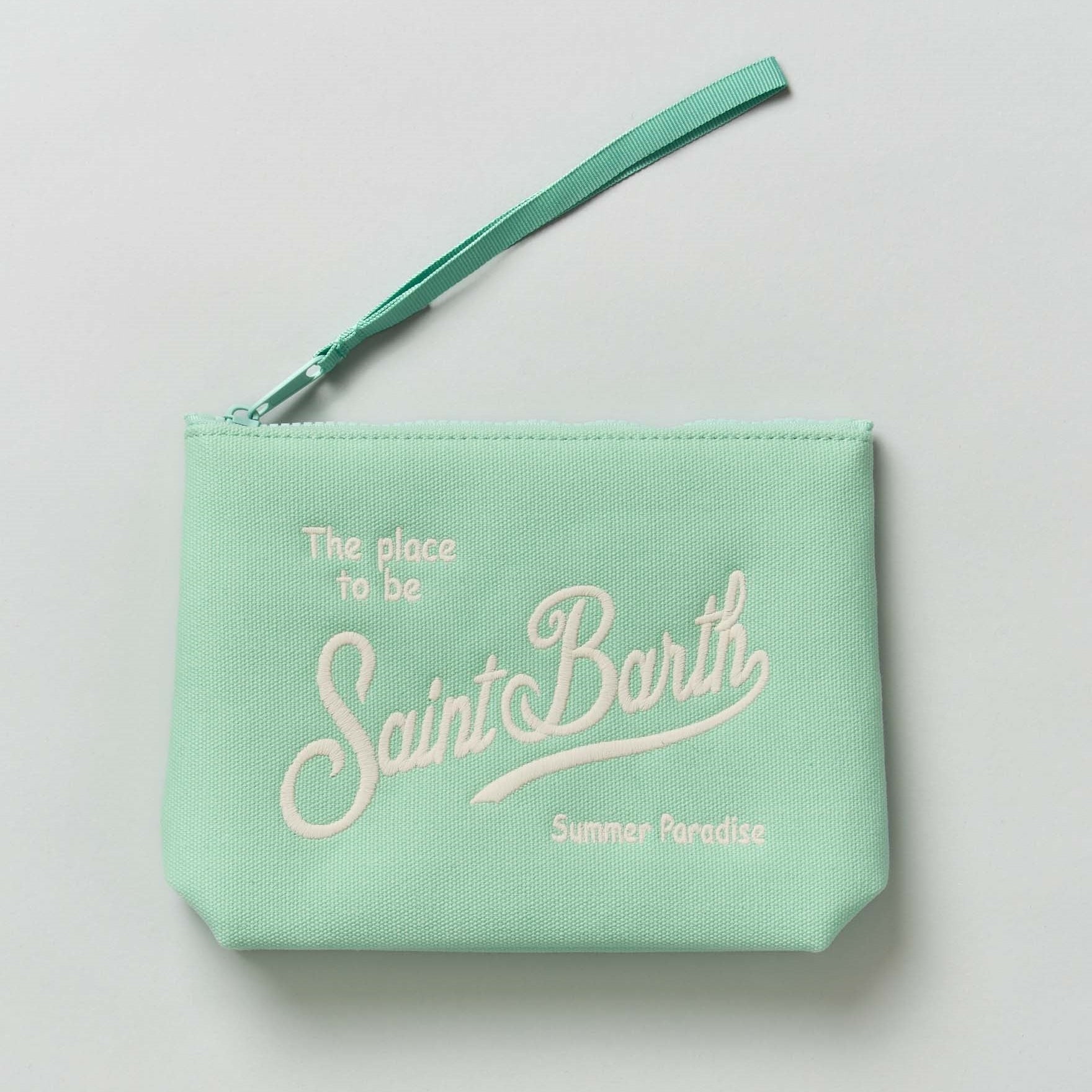 Mc2 Saint Barth pochette Aline canvas turchese