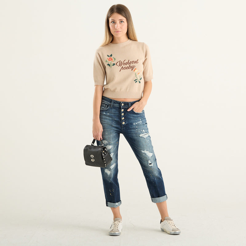 Dondup – Jeans Koons loose fit blu destroyed