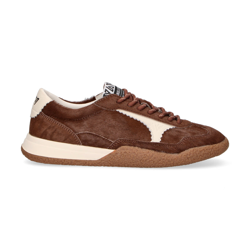 Emanuelle Vee sneaker in cavallino marrone