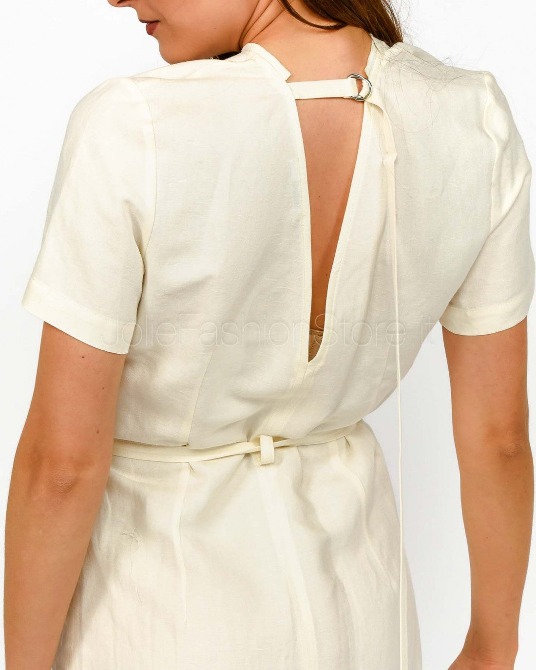 Patrizia Pepe abito misto lino verde