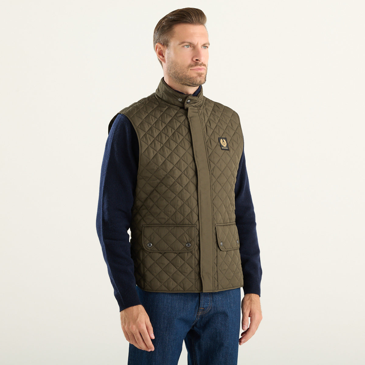 Gilet Trapuntato Belstaff Icon Verde